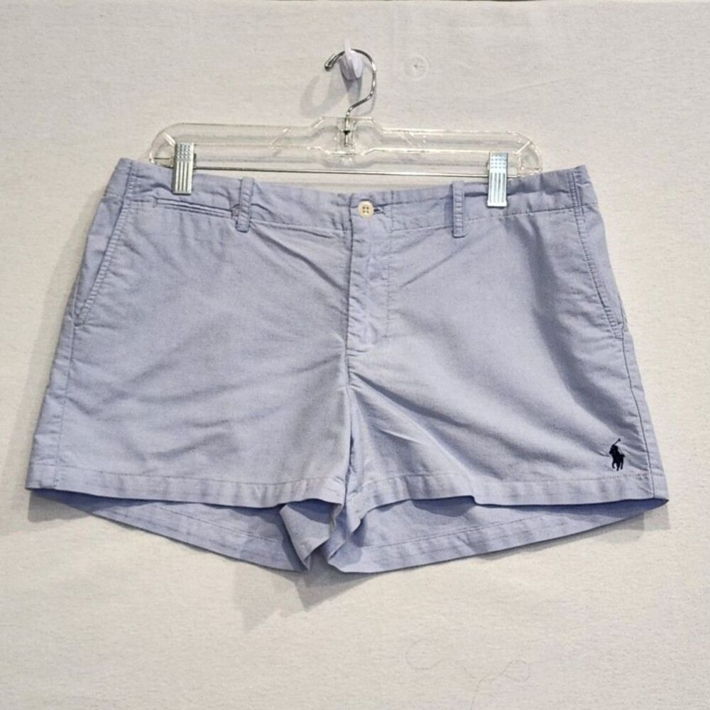 Polo Ralph Lauren Blue Cotton Chino Shorts Size 10 Preppy Old Money Coastal